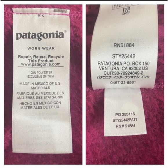 NWT Patagonia Re-Tool Snap-T Pullover Sweater Slim Fit Women XS Plum Cabincore - Picture 3 of 9